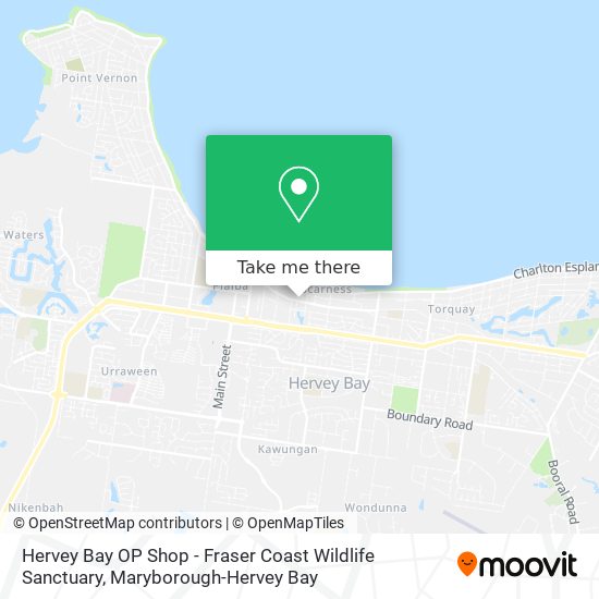 Hervey Bay OP Shop - Fraser Coast Wildlife Sanctuary map