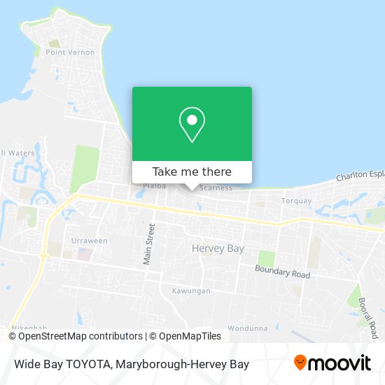 Mapa Wide Bay TOYOTA