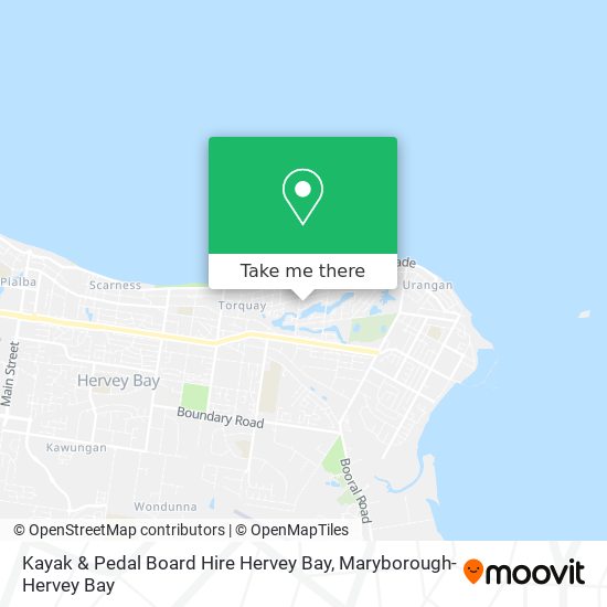 Kayak & Pedal Board Hire Hervey Bay map