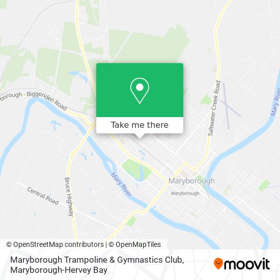 Mapa Maryborough Trampoline & Gymnastics Club
