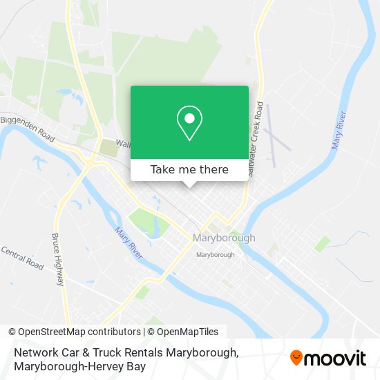 Mapa Network Car & Truck Rentals Maryborough