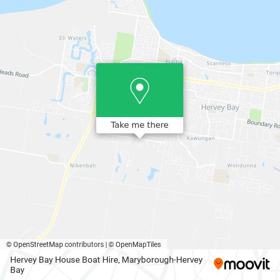 Hervey Bay House Boat Hire map