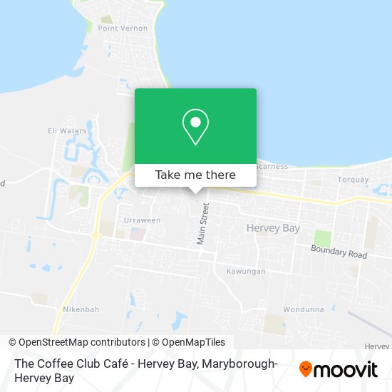 The Coffee Club Café - Hervey Bay map