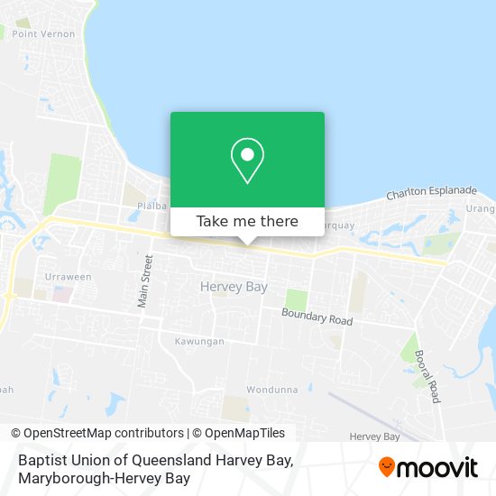Baptist Union of Queensland Harvey Bay map