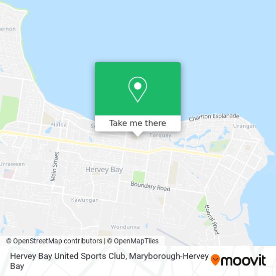 Mapa Hervey Bay United Sports Club