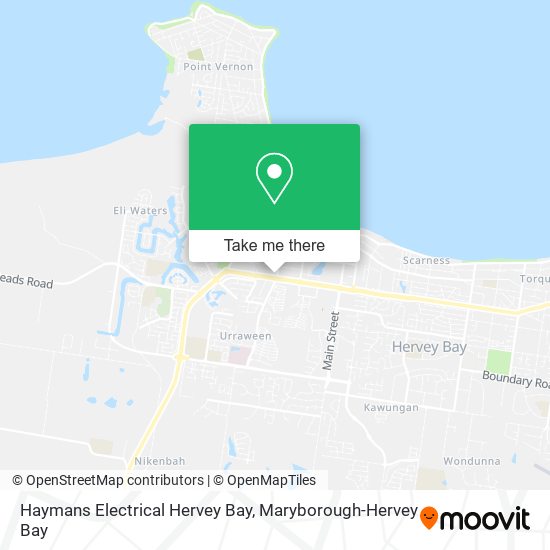 Haymans Electrical Hervey Bay map