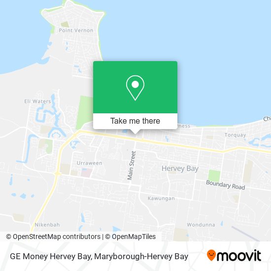 Mapa GE Money Hervey Bay