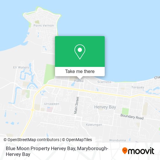 Mapa Blue Moon Property Hervey Bay