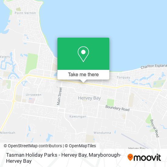 Mapa Tasman Holiday Parks - Hervey Bay