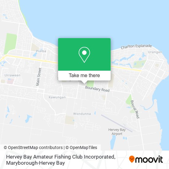Mapa Hervey Bay Amateur Fishing Club Incorporated