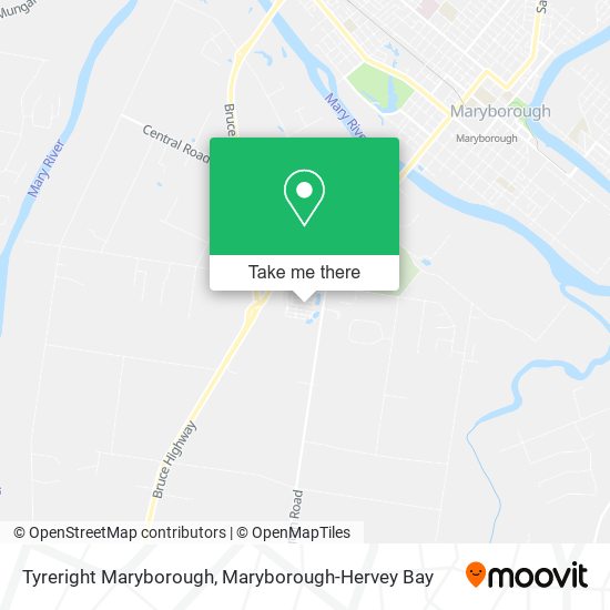 Mapa Tyreright Maryborough