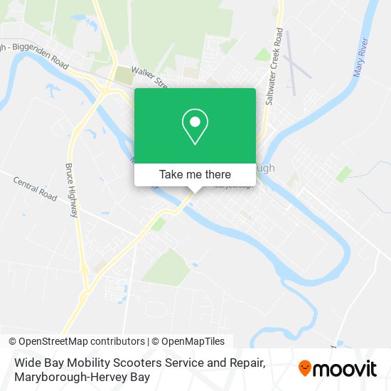 Mapa Wide Bay Mobility Scooters Service and Repair