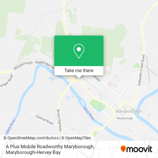 A Plus Mobile Roadworthy Maryborough map