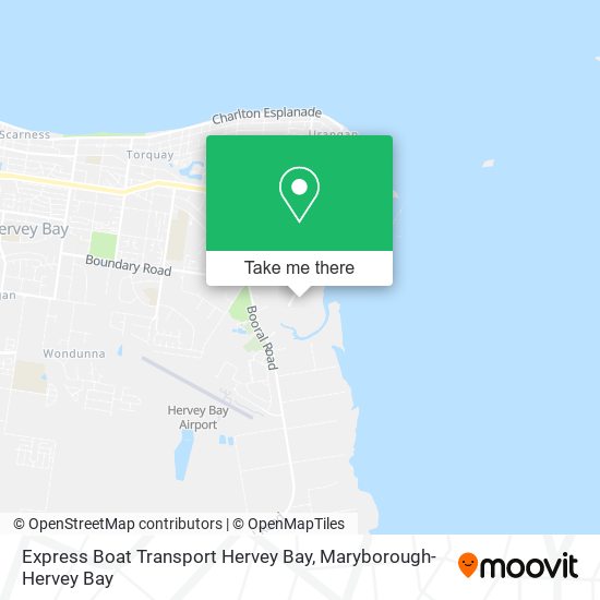 Express Boat Transport Hervey Bay map