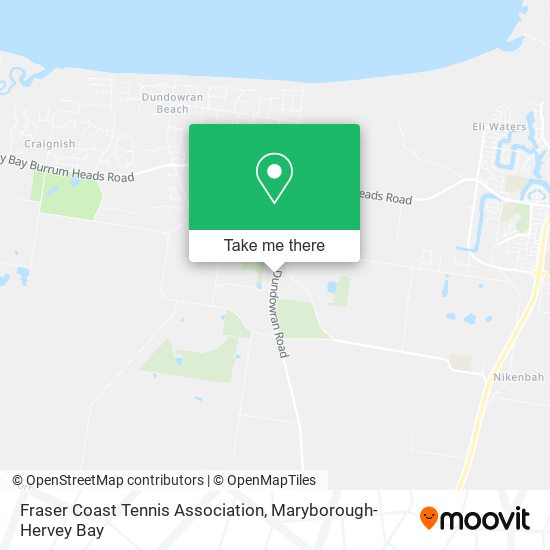 Fraser Coast Tennis Association map