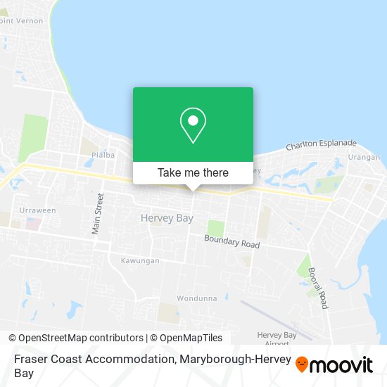 Mapa Fraser Coast Accommodation