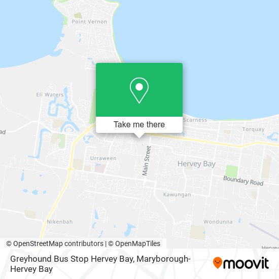 Greyhound Bus Stop Hervey Bay map