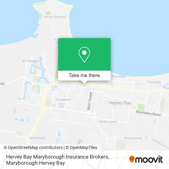 Mapa Hervey Bay Maryborough Insurance Brokers