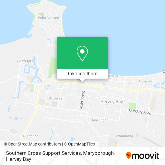 Mapa Southern Cross Support Services