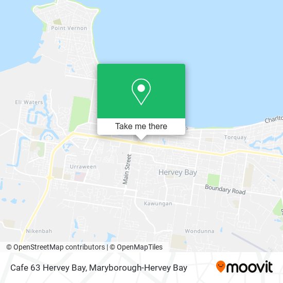 Mapa Cafe 63 Hervey Bay