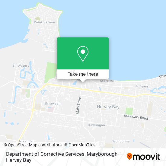 Department of Corrective Services map