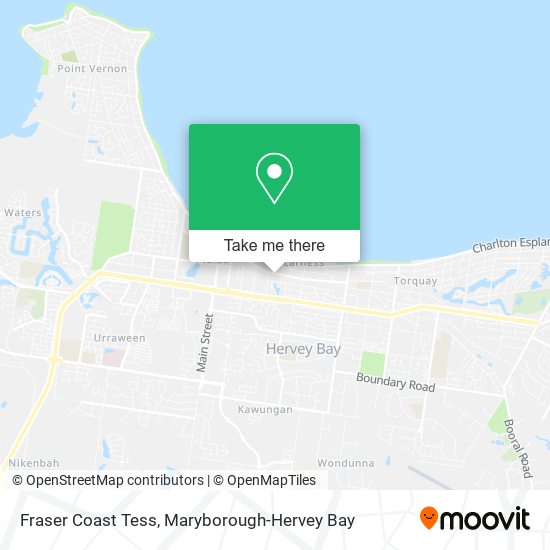 Mapa Fraser Coast Tess