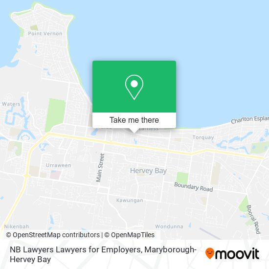 NB Lawyers Lawyers for Employers map