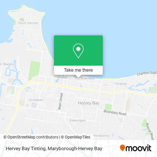 Hervey Bay Tinting map