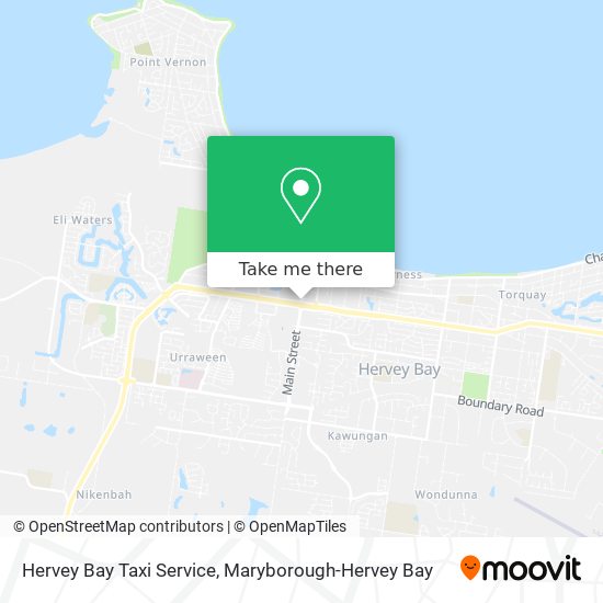 Mapa Hervey Bay Taxi Service