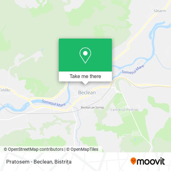 Pratosem - Beclean map