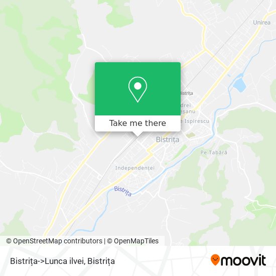 Bistrița->Lunca ilvei map