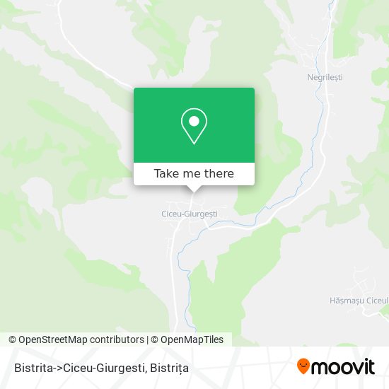 Bistrita->Ciceu-Giurgesti map