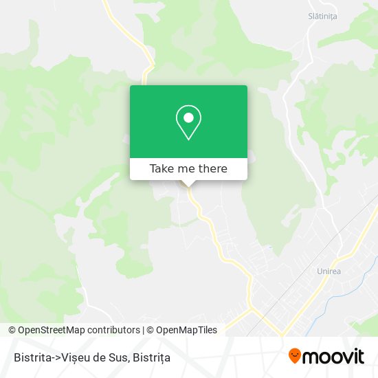 Bistrita->Vișeu de Sus map