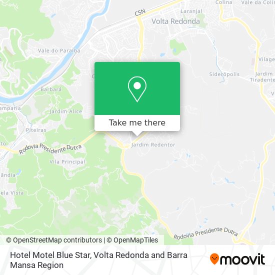 Hotel Motel Blue Star map