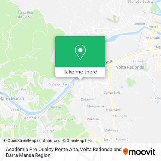 Acadêmia Pro Quality Ponte Alta map