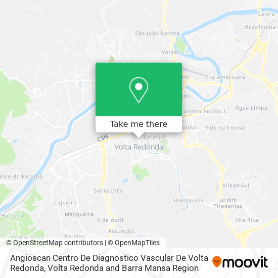 Angioscan Centro De Diagnostico Vascular De Volta Redonda map