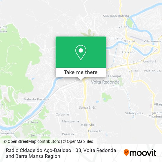 Radio Cidade do Aço-Batidao 103 map