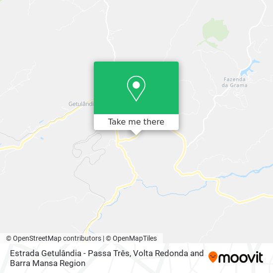 Estrada Getulândia - Passa Três map