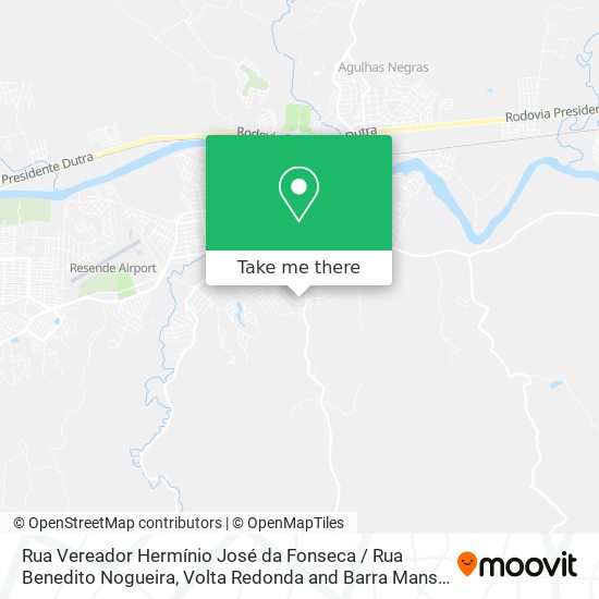 Mapa Rua Vereador Hermínio José da Fonseca / Rua Benedito Nogueira