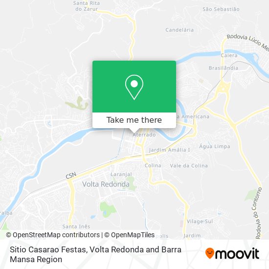 Sitio Casarao Festas map