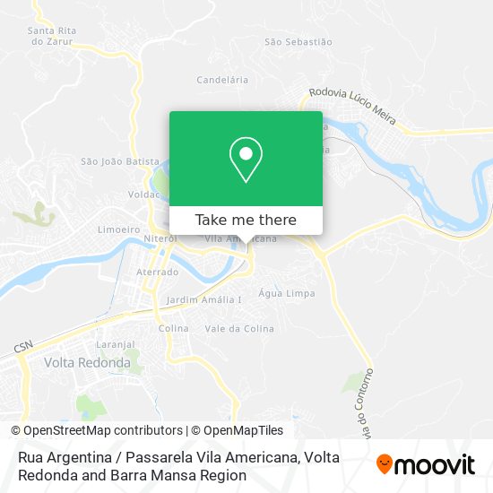 Rua Argentina / Passarela Vila Americana map