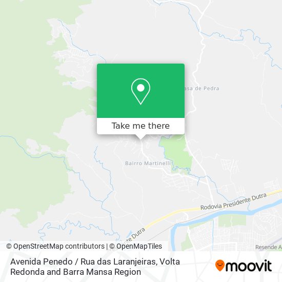 Avenida Penedo / Rua das Laranjeiras map