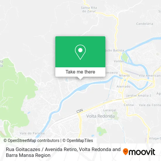 Rua Goitacazes / Avenida Retiro map