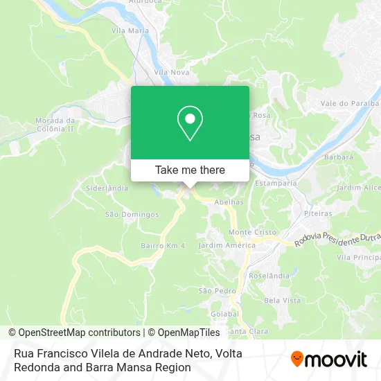 Rua Francisco Vilela de Andrade Neto map