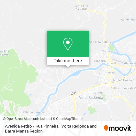 Avenida Retiro / Rua Pinheiral map
