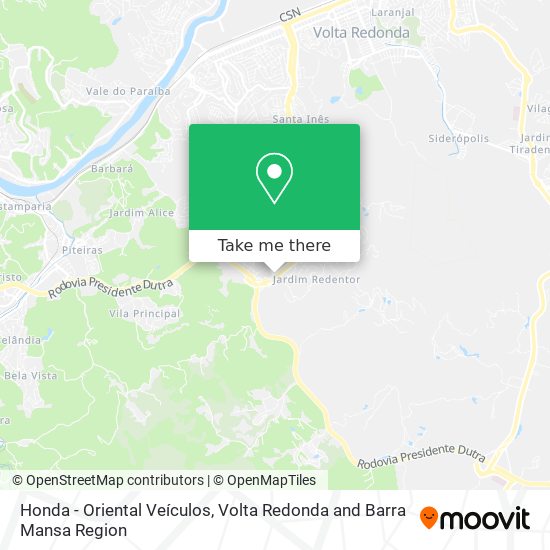 Honda - Oriental Veículos map
