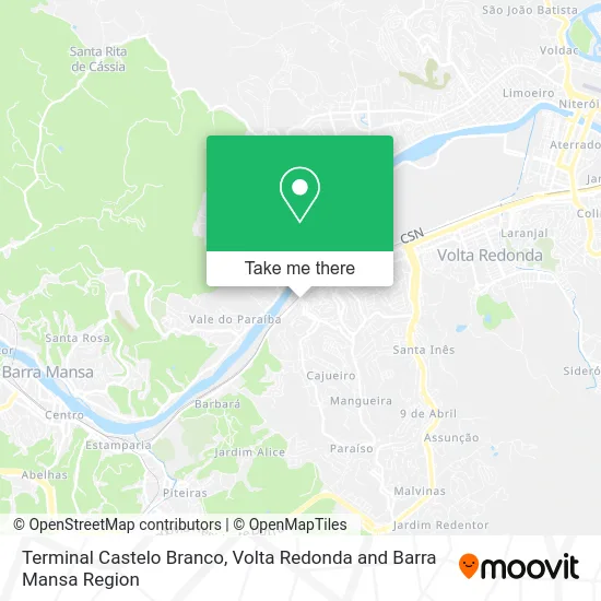 Terminal Castelo Branco map