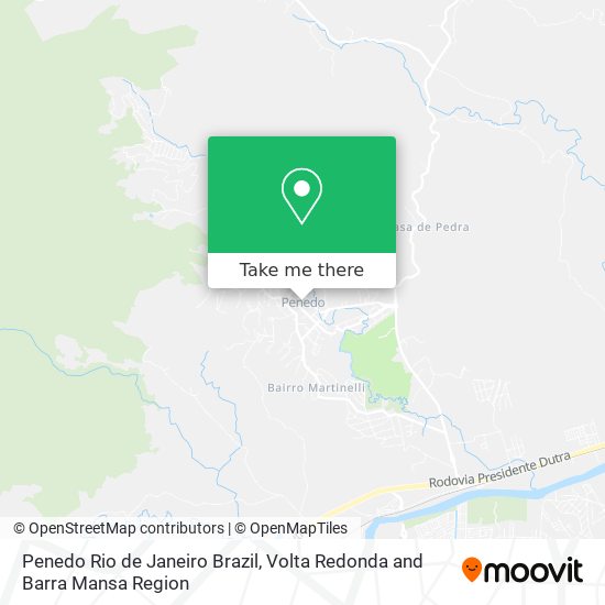 Penedo Rio de Janeiro Brazil map