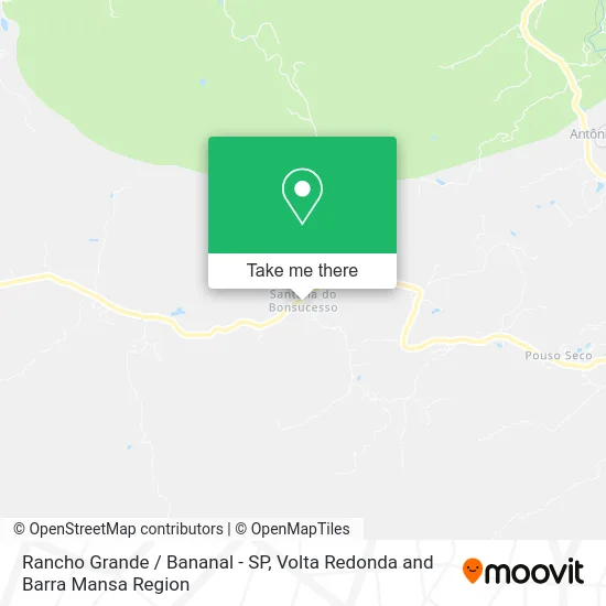 Rancho Grande / Bananal - SP map