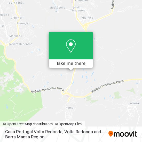 Casa Portugal Volta Redonda map